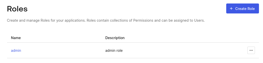 Auth0 Create Role