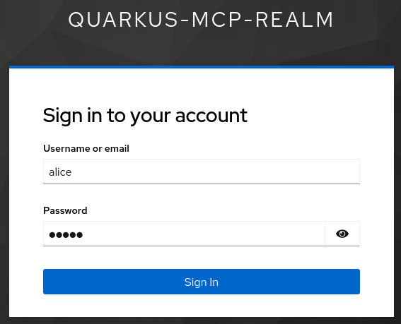 Keycloak Realm Login
