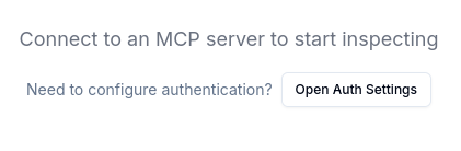 MCP Inspector OAuth2 Settings
