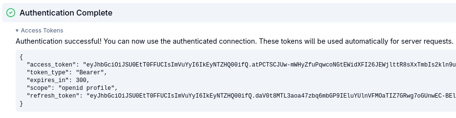 Token response without the ID token