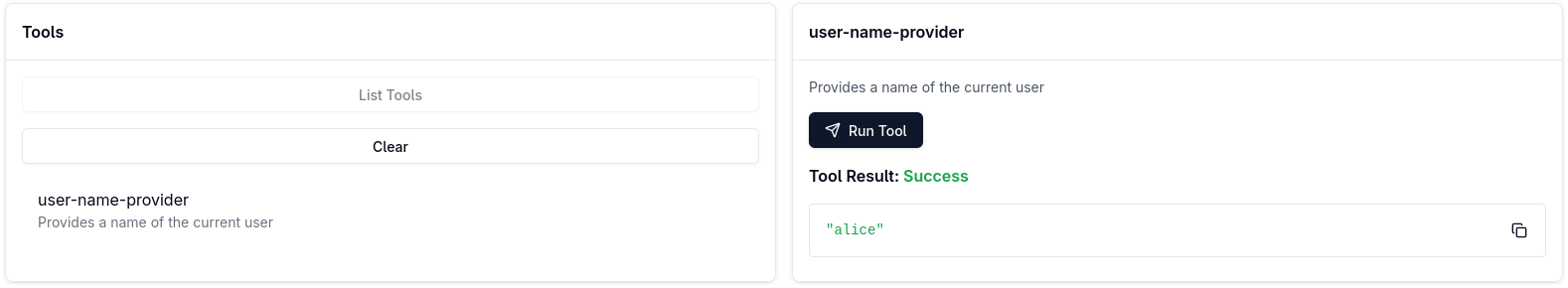 User Name Provider Call