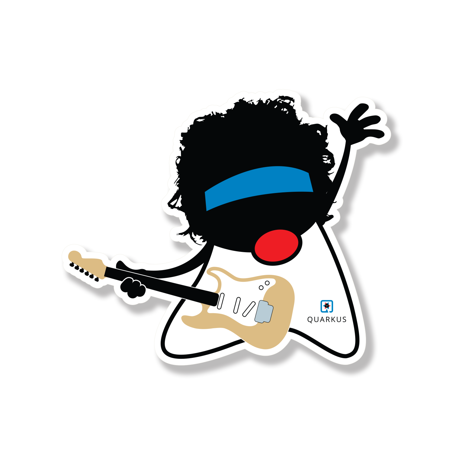 Rocking Duke guitar sticker variant 4 preview