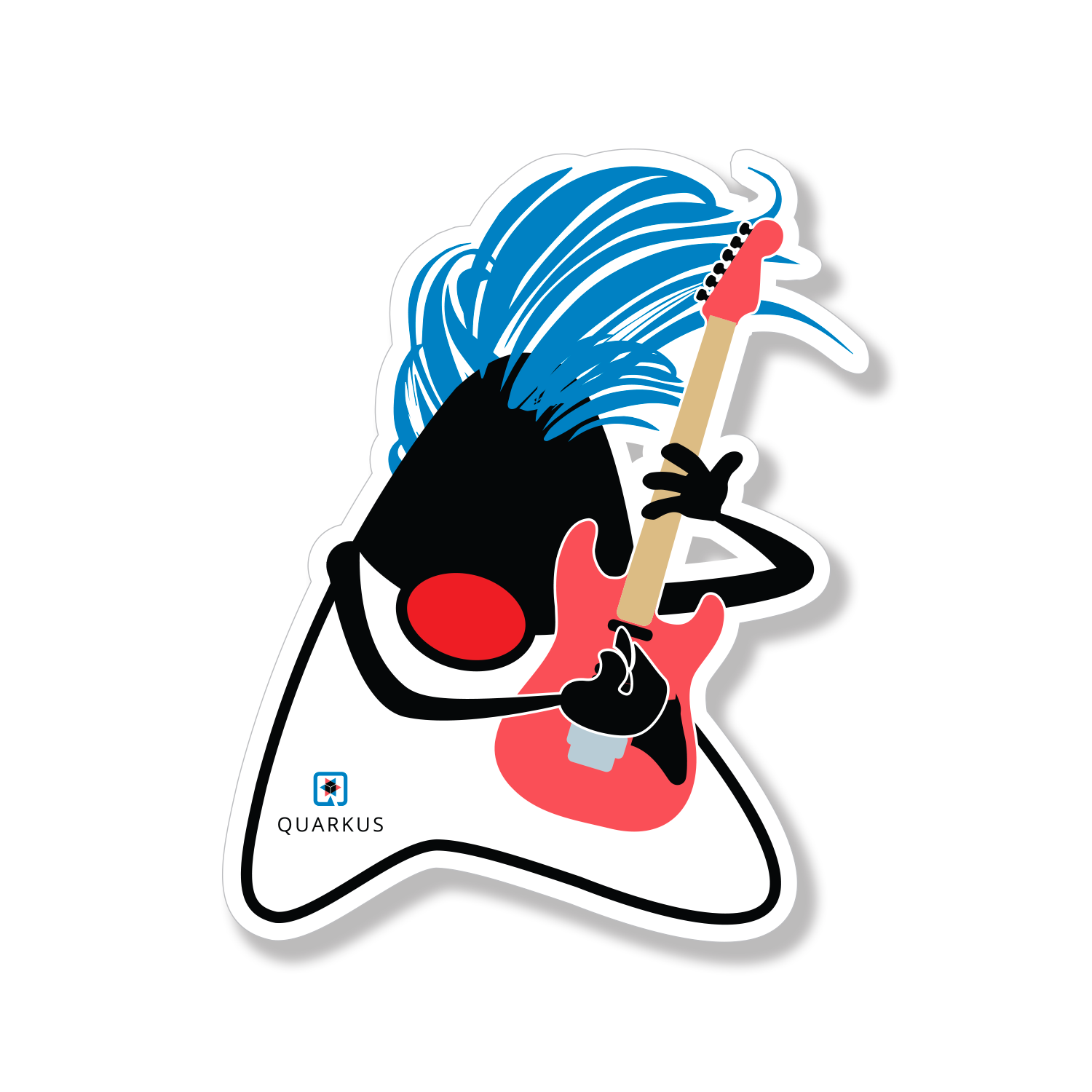 Rocking Duke guitar sticker variant 5 preview
