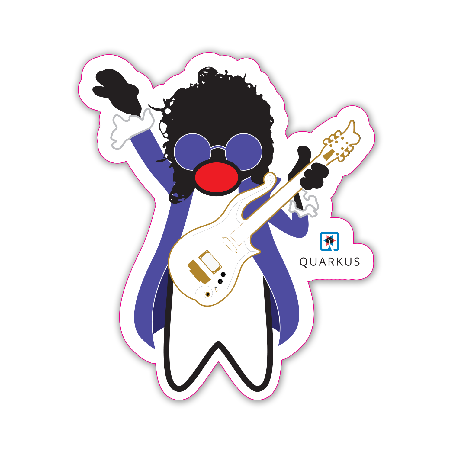 Rocking Duke guitar sticker variant 7 preview
